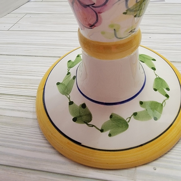 Ganz Casa Bella Candle Holders Ceramic 1-6", 1-10" Grapes Ivy Tuscan - Picture 14 of 14